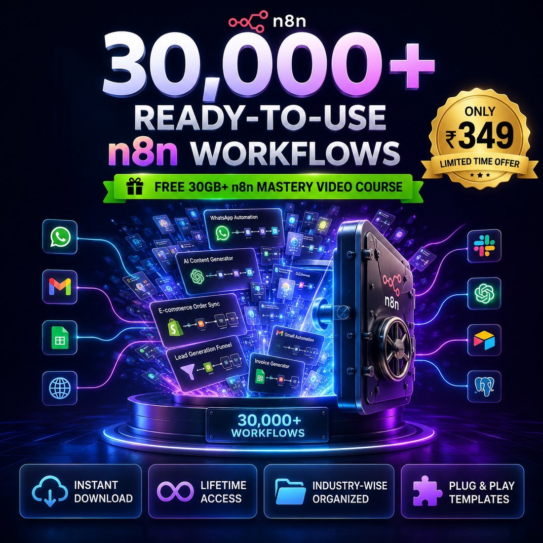 30,000+ n8n Automation Templates (AI Agents, CRM, E-commerce & More)